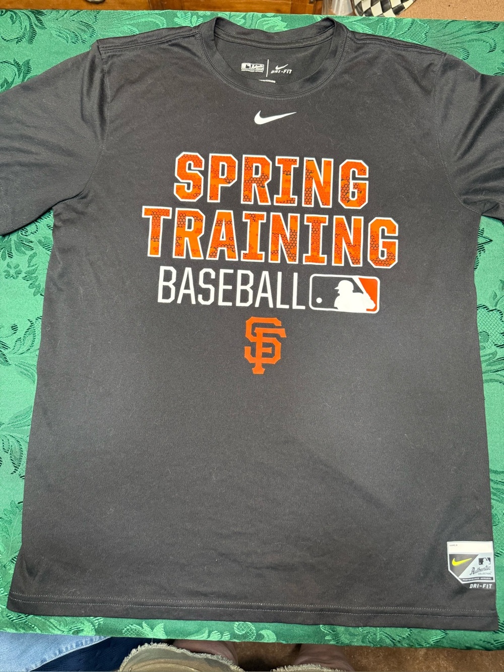 Nike Black & Orange SPRING TRAINING Baseball Tee